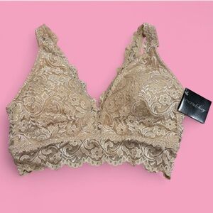 Lace Bralette in Beige